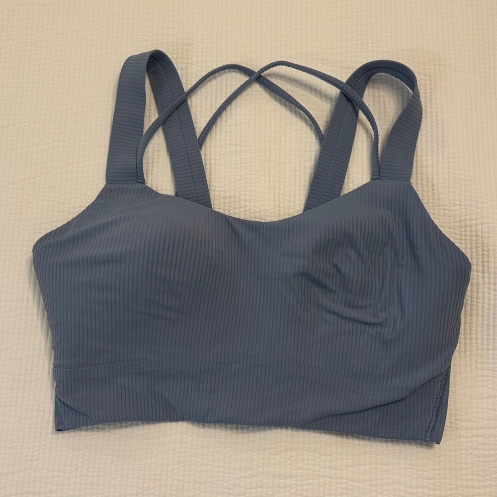 Lululemon Athletica Strappy blue willow Sports Bra